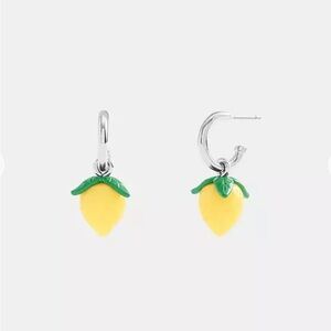 Coach Lemon Huggie Earrings
